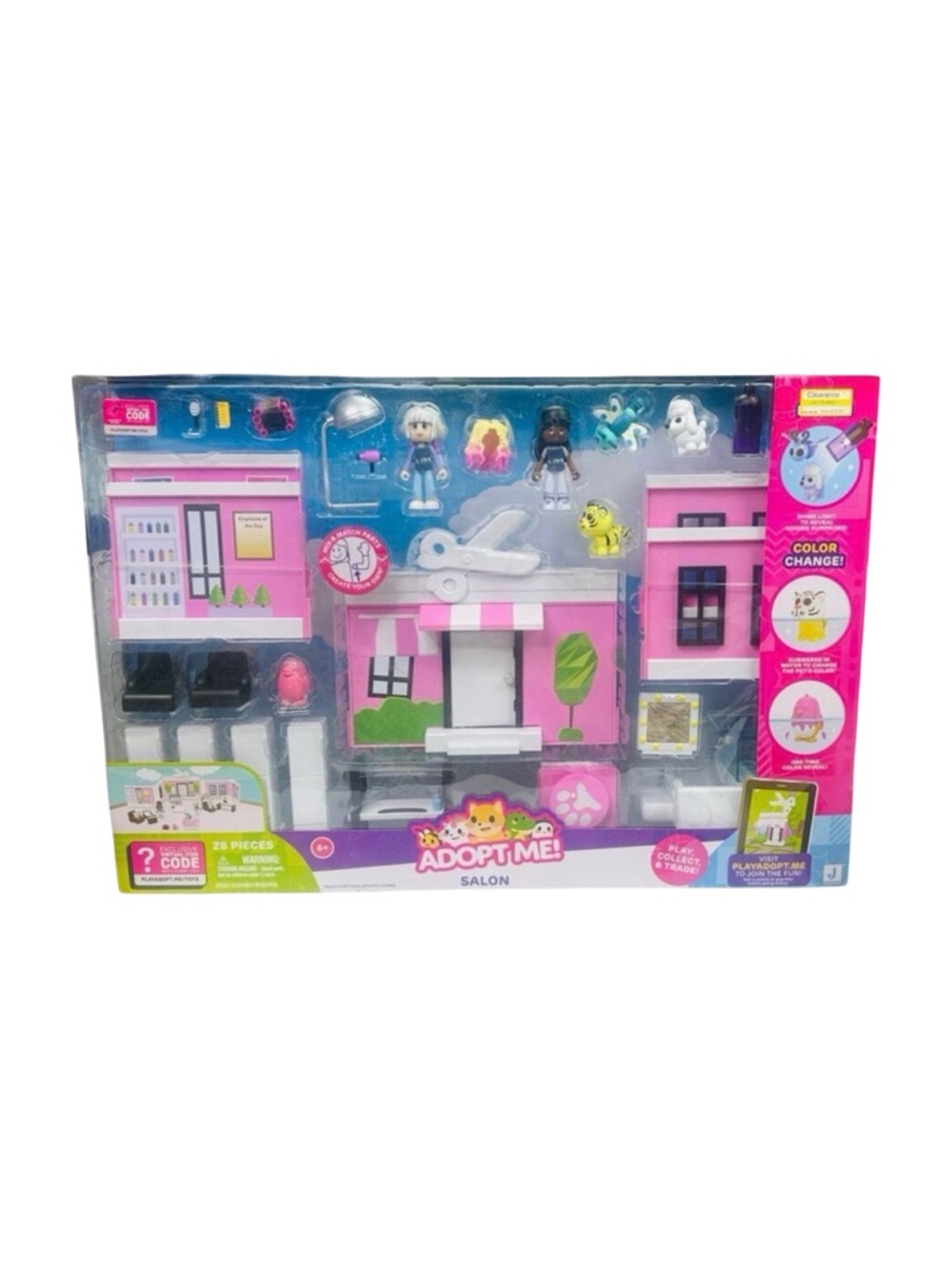 Jazwares ADOPT ME! Pet Salon Deluxe Playset - 28 Piece Set